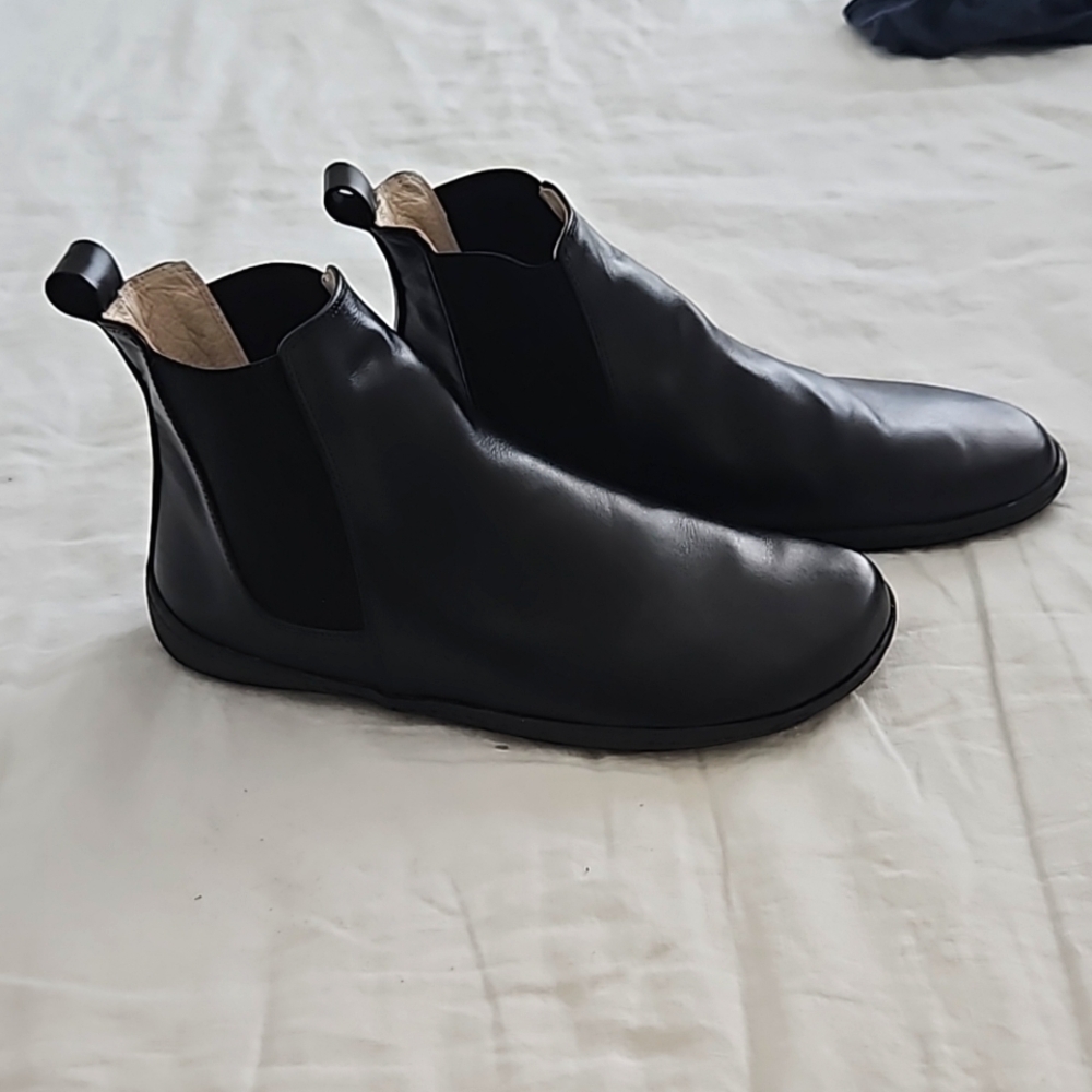Custom zero drop black leather boots 38 from Etsy